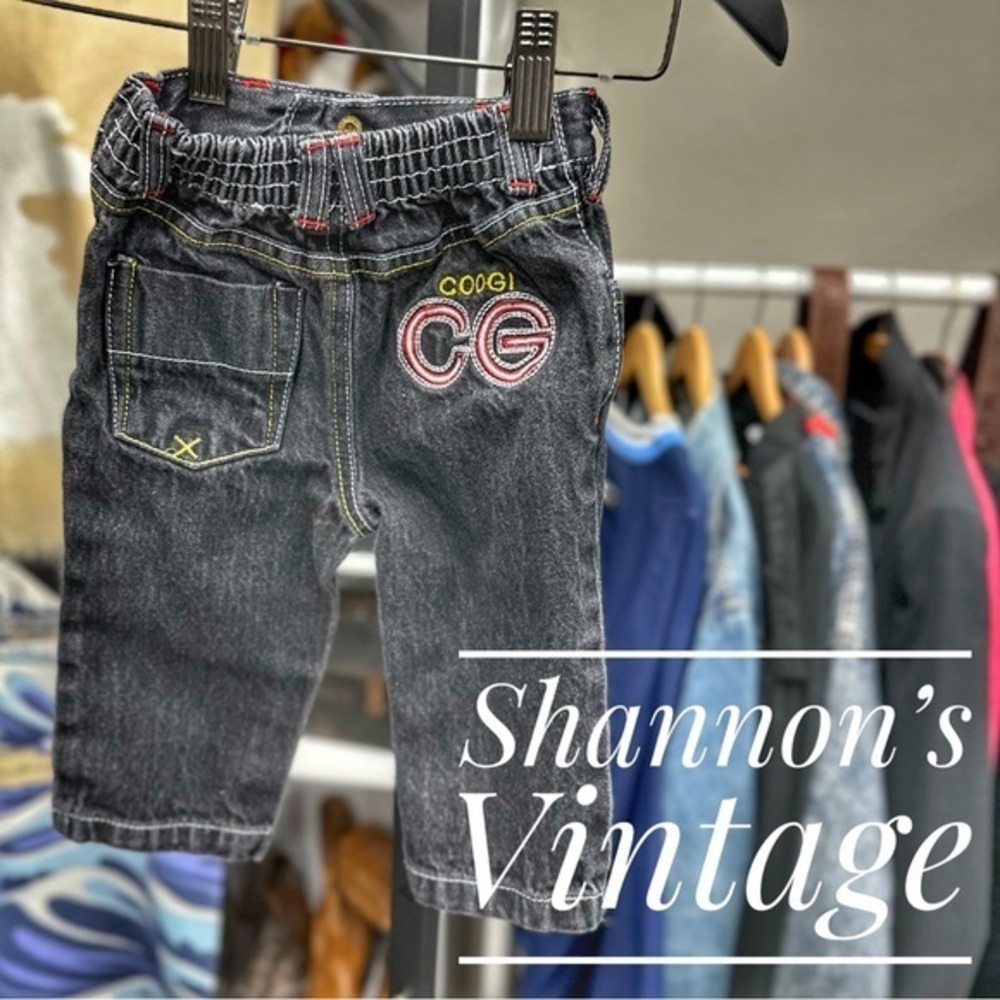 COOGI VNTG Y2K sz 6-9 months jeans A46